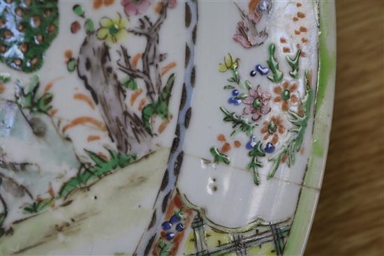 A Chinese famille rose charger diameter 41cm (a.f.)